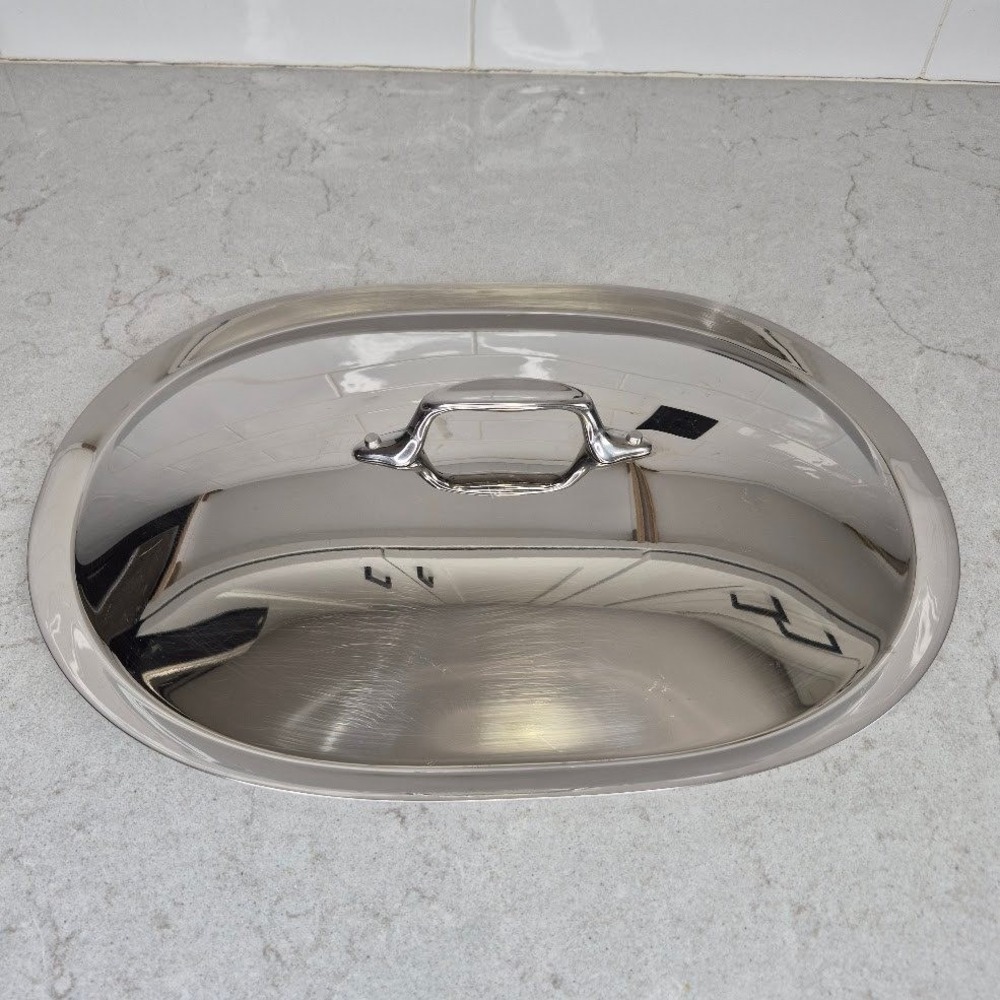 All-Clad Slow Cooker SC01 Lid Only Stainless Steel Oval Replacement Silver